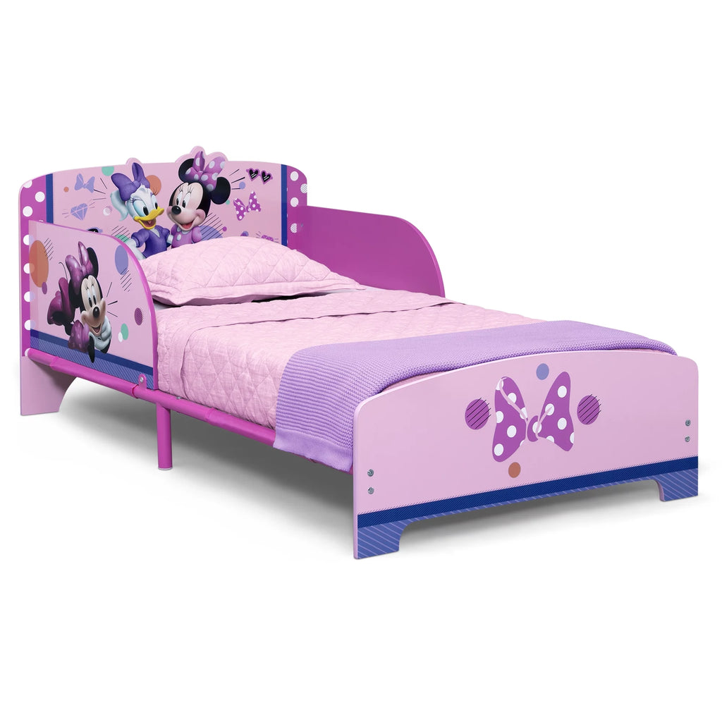 Pink Wood & Metal Toddler Bed G42463