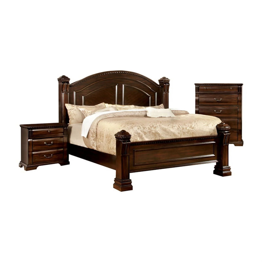 3pc Cherry Solid Wood Bedroom Set King T12325