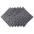 Black & White Diamond Napkin Set of 6 F516