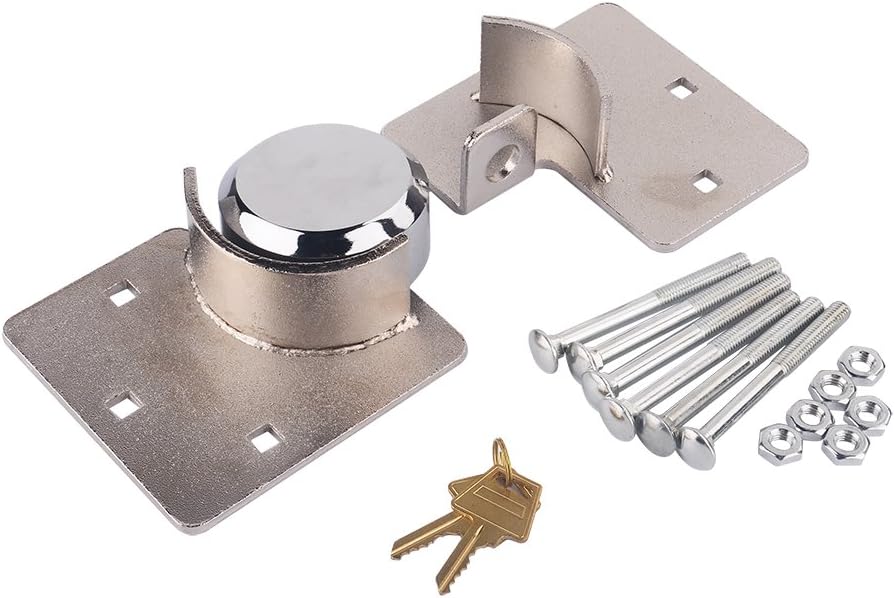 Heavy Duty Steel Padlock and Hasp Set with Bolt G9234