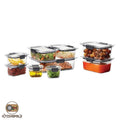 18 Piece Clear Plastic Food Storage Containers A80214