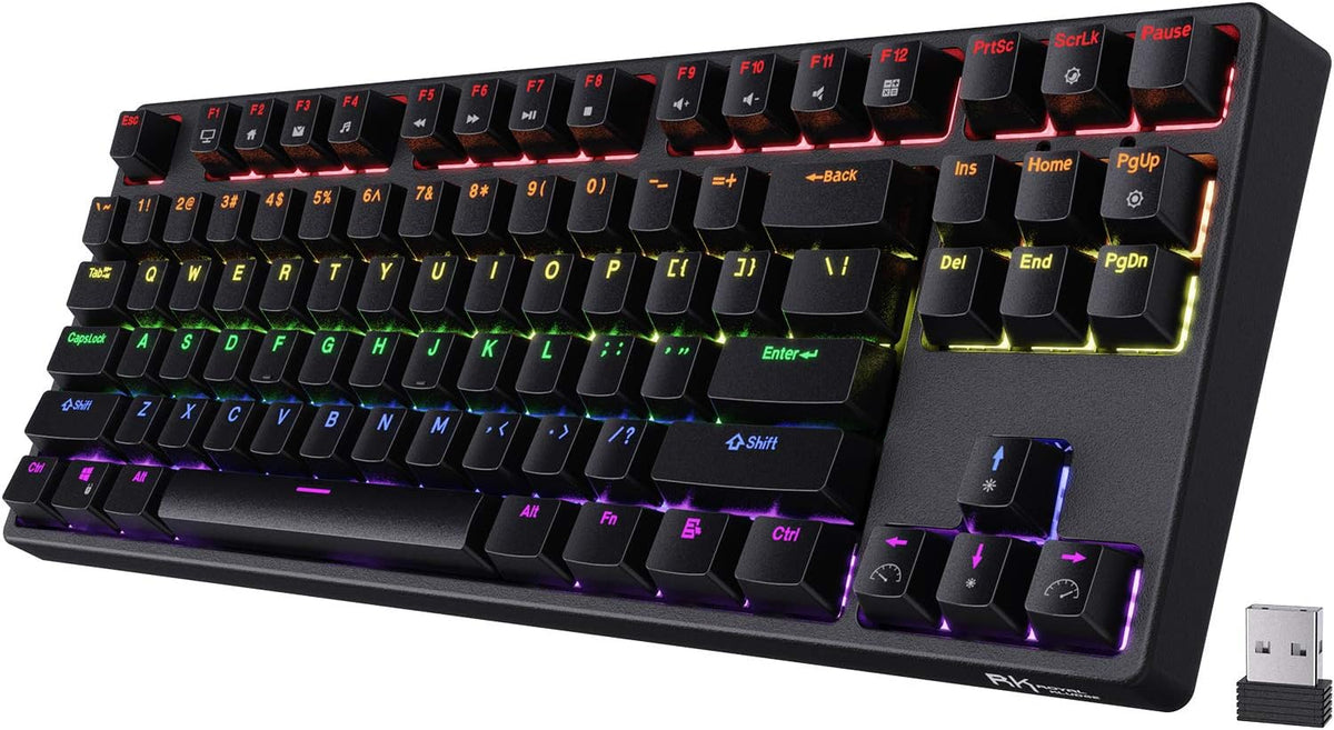87 Keys Wireless Mechanical Keyboard with Brown Switches I5919