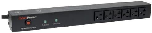 Rackbar Surge Protector 20A 12 Outlets 1U Rackmount I6175