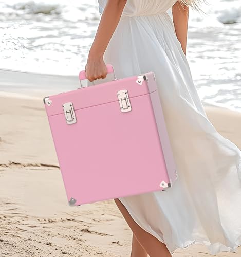 Vinyl Storage and Carrying Case Waterproof Portable Organizer Holds 50 7-12 Inch Records O756419