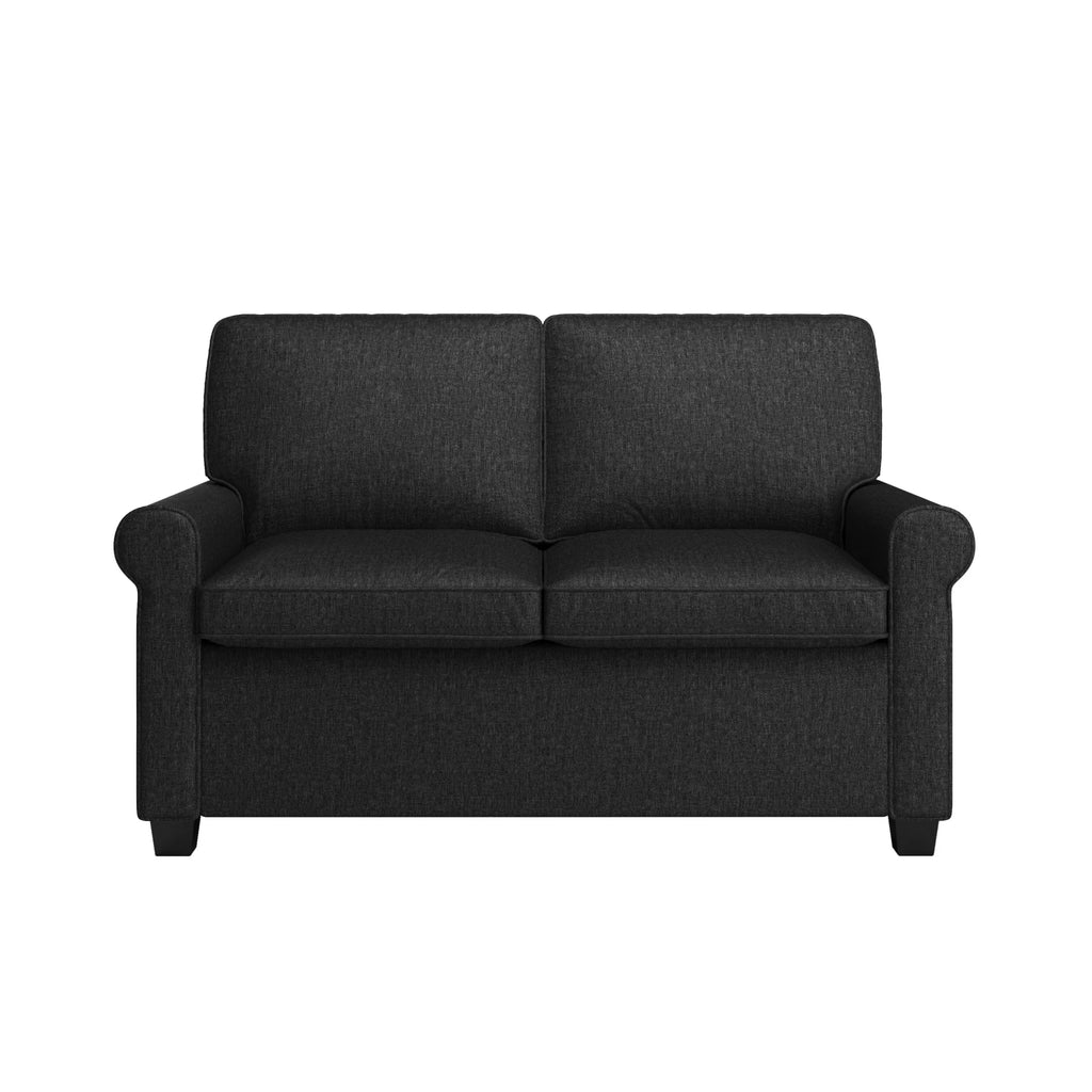 Black Twin Sleeper Loveseat T580
