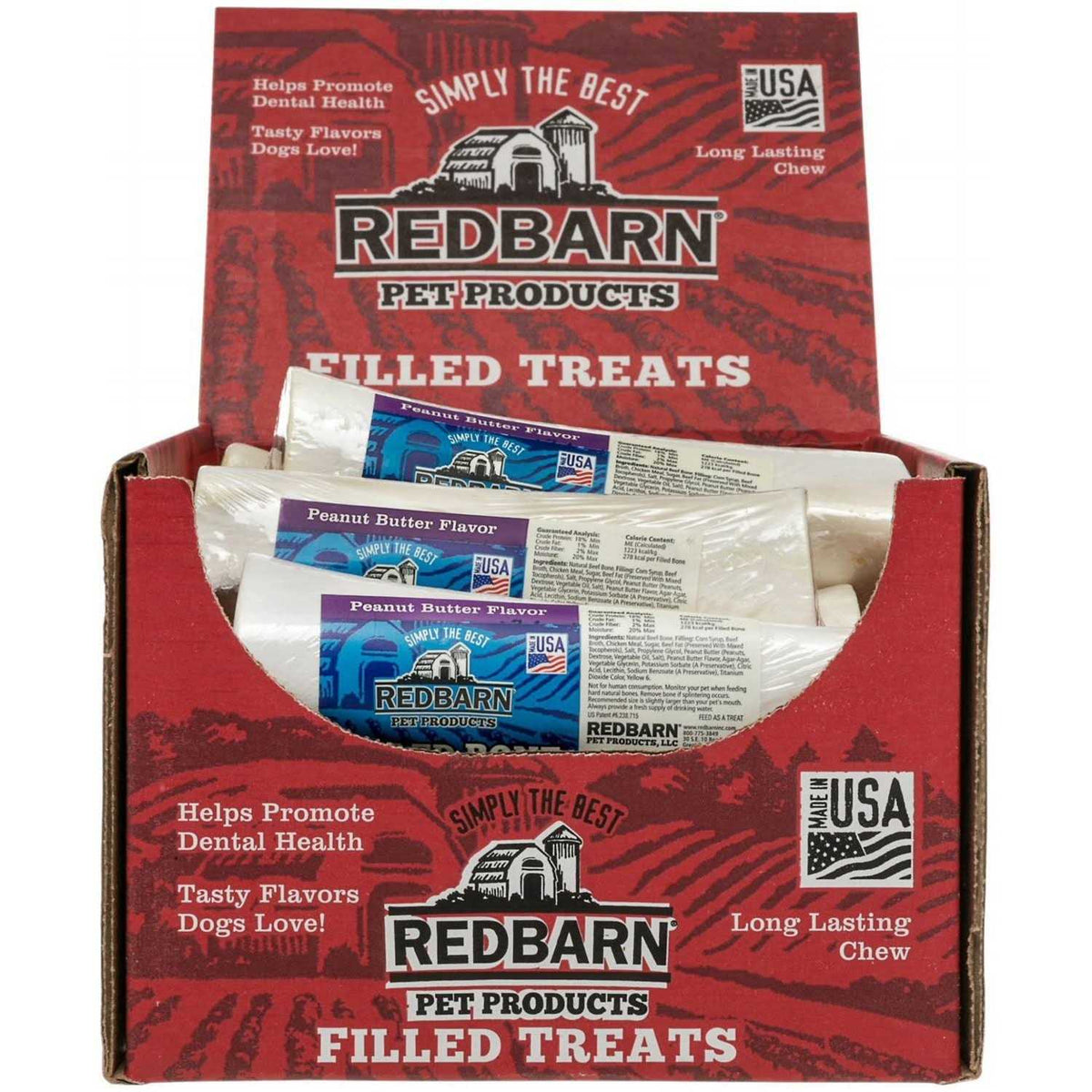 Peanut Butter Filled Bones Dog Treats J46837
