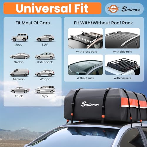 21 Cubic Feet Waterproof PVC Rooftop Cargo Carrier G987539