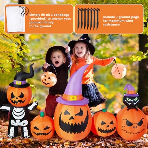 8FT Inflatable Pumpkins with LED Lights G763826