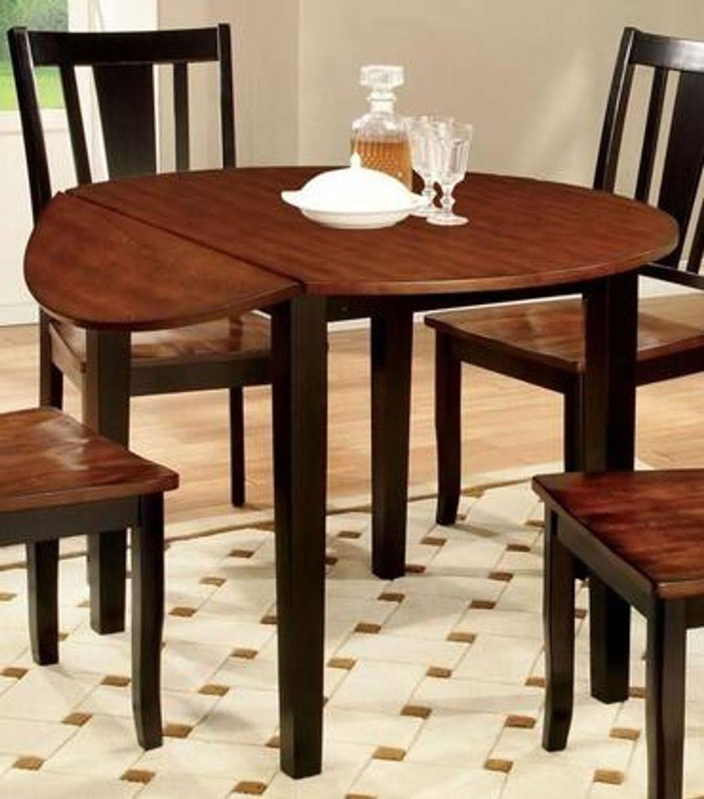 Black Cherry Drop Leaf Round Table V5463