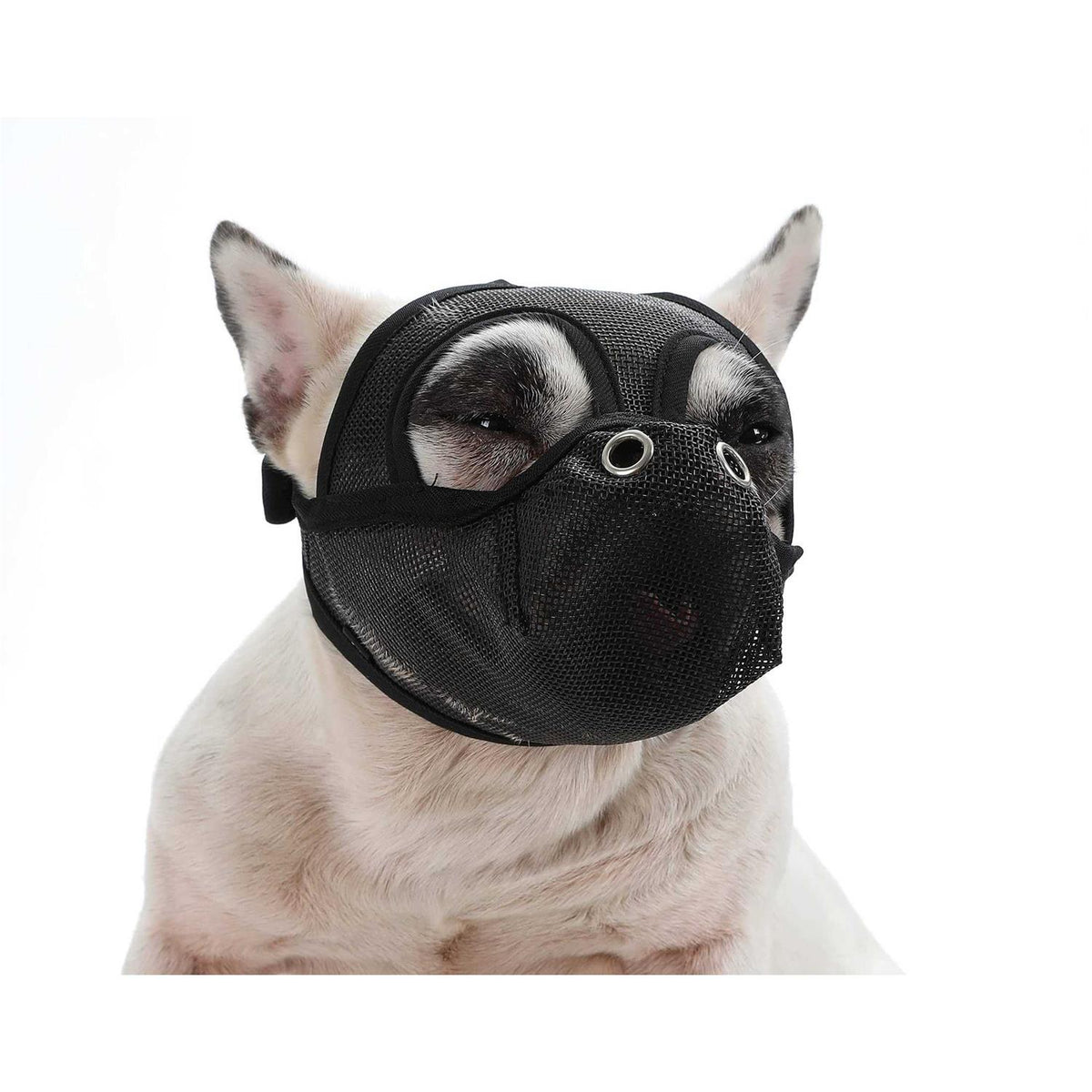 Short Snout Adjustable Breathable Mesh Dog Muzzle F43906