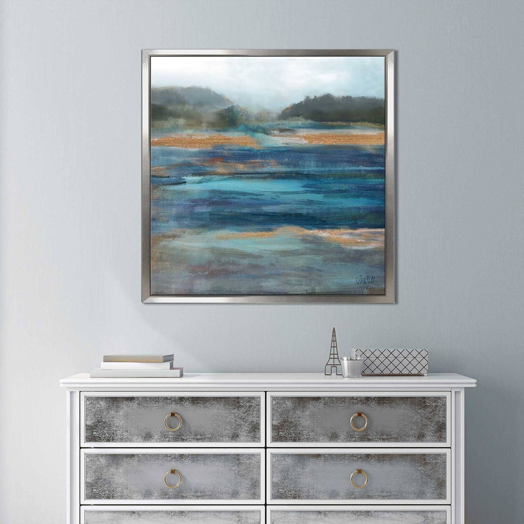 Blue Canvas in Floating Frame A685