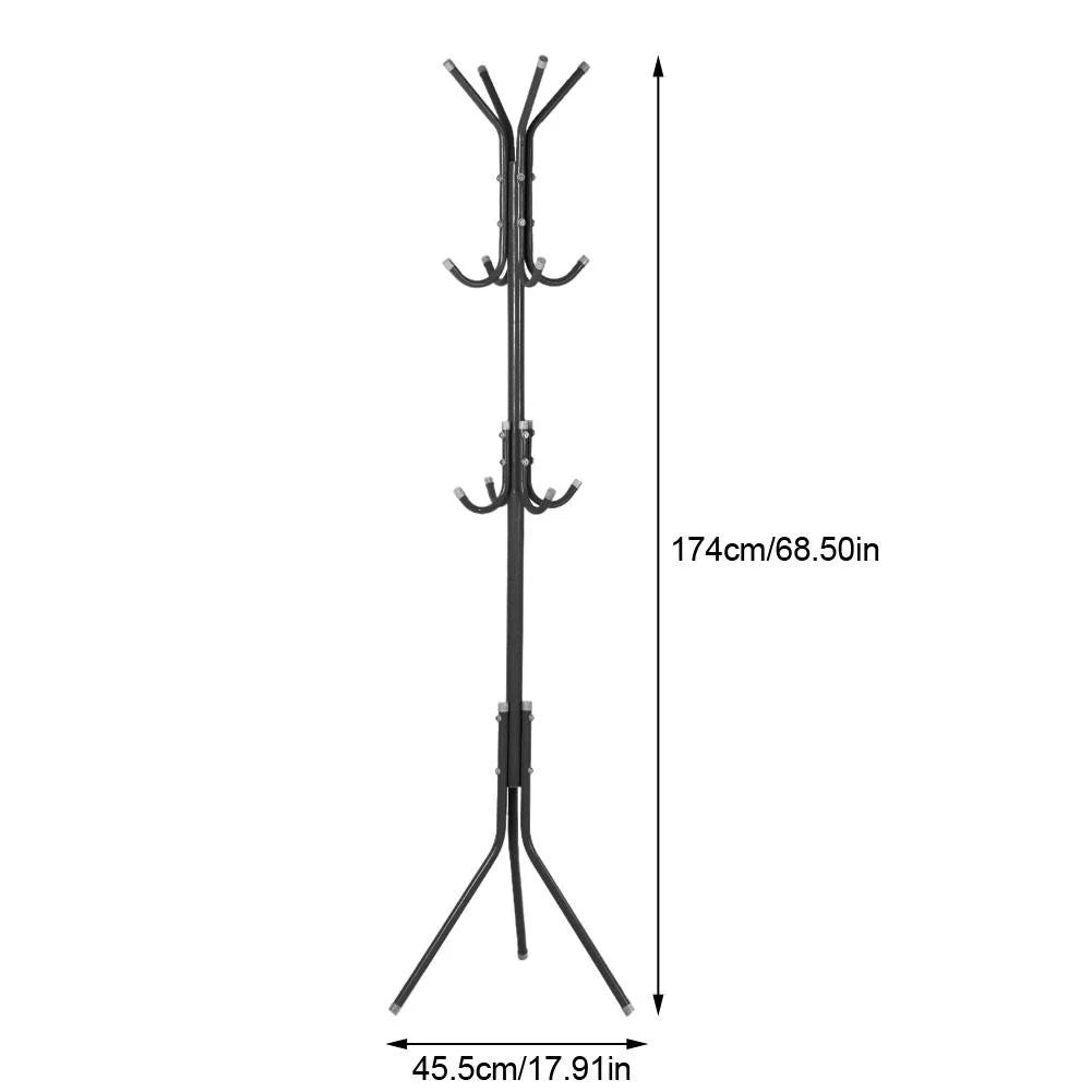 Stainless Steel Coat Rack with 12 Hooks Q623