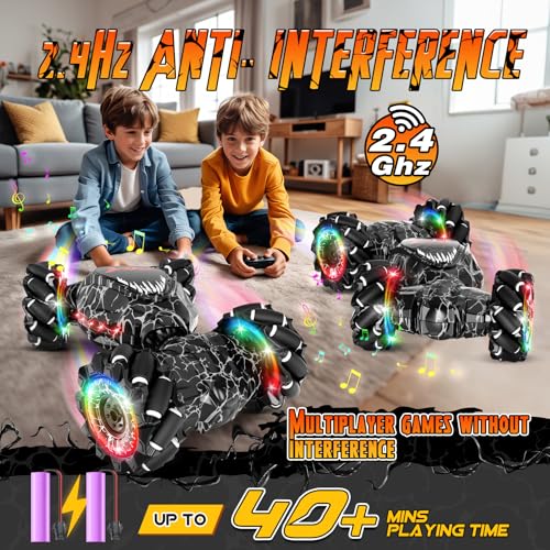 2.4GHz LED Gesture Sensing 4WD Double Sided Rotation Stunt Car R850