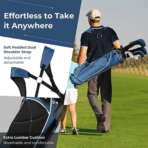 Golf Stand Bag with 4 Way Dividers and 4 Pockets U1883