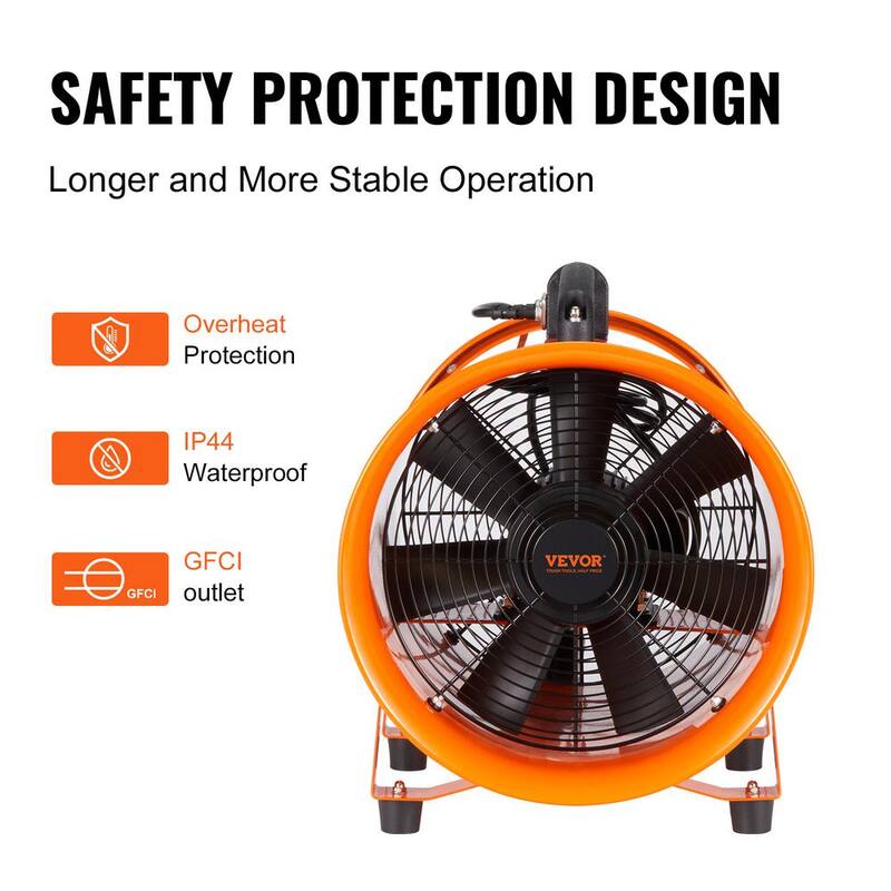 16 in. Heavy Duty Blower Fan with Duct Hose B98629