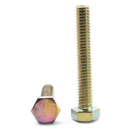 3/4-10 x 3 1/2 Grade 8 Hex Tap Bolt Alloy Steel Yellow Zinc Plated Pk 42 Z7697