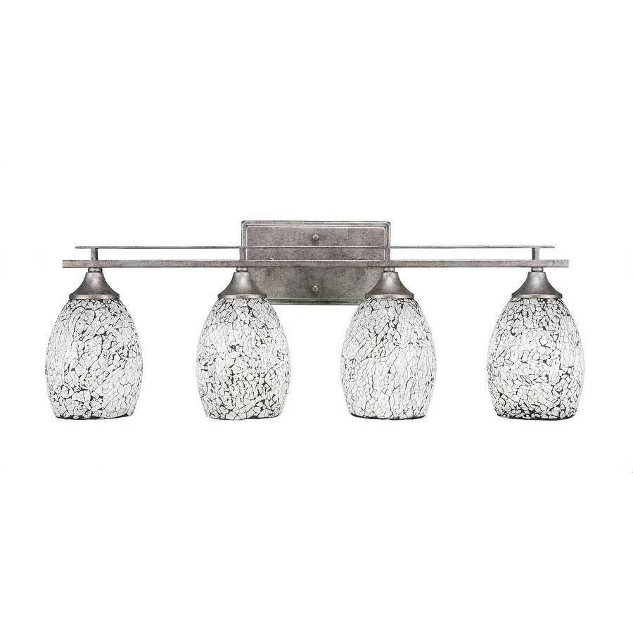 Four Light Bath Bar Aged Silver A320