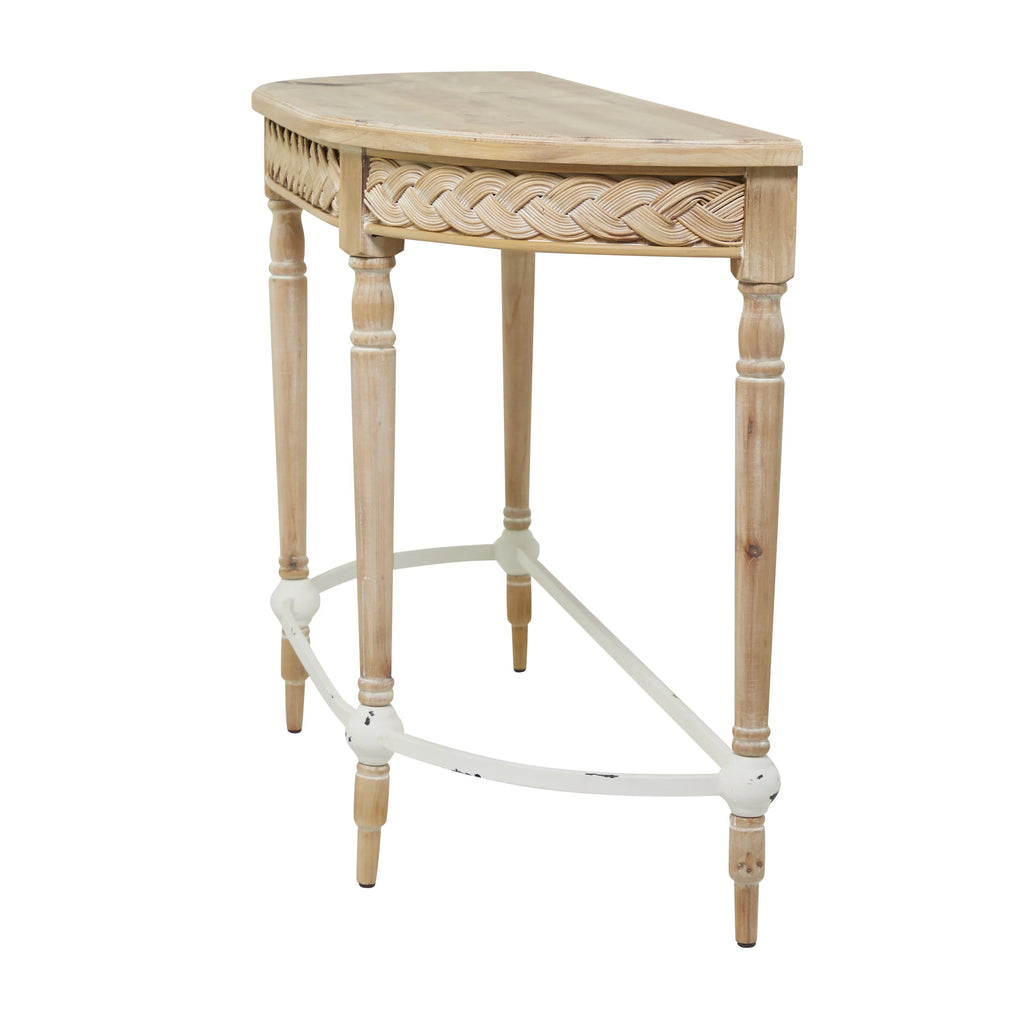 Brown Wood Carved Console Table L810811