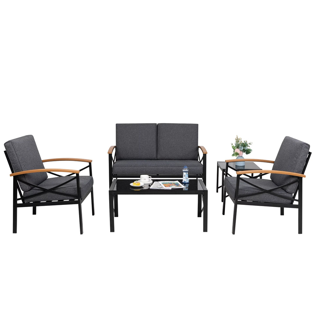 5 Piece Patio Conversation Sectional Set A3670