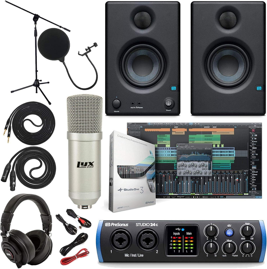 2x2 USB Type-C Audio/MIDI Interface with 2-Way Studio Monitors J2516