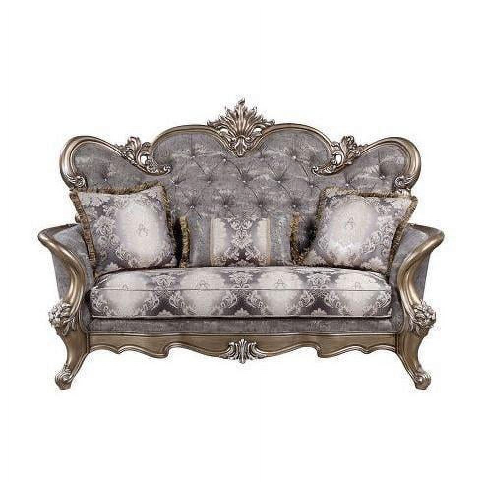 Gray Fabric Sofa and Loveseat B1726