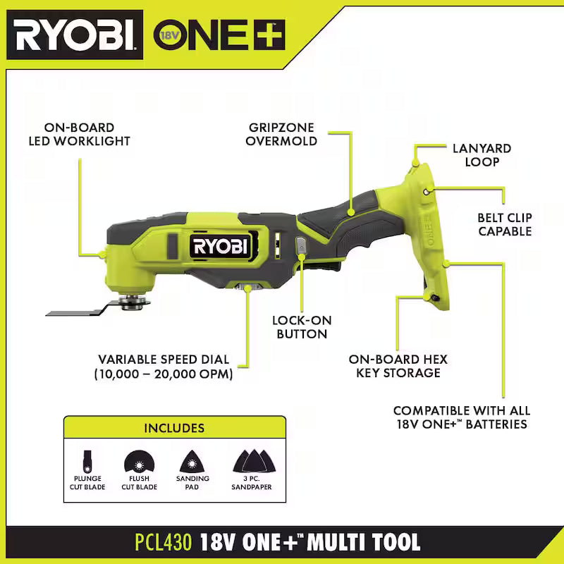 18V Cordless 6-Tool Combo Kit with Batteries & Charger Y987
