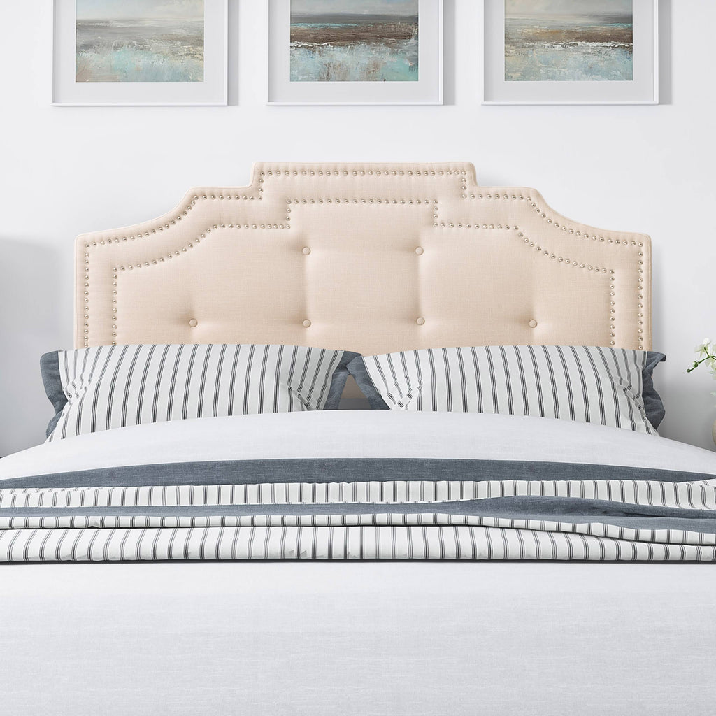 Cream Button Tufted Headboard O821511