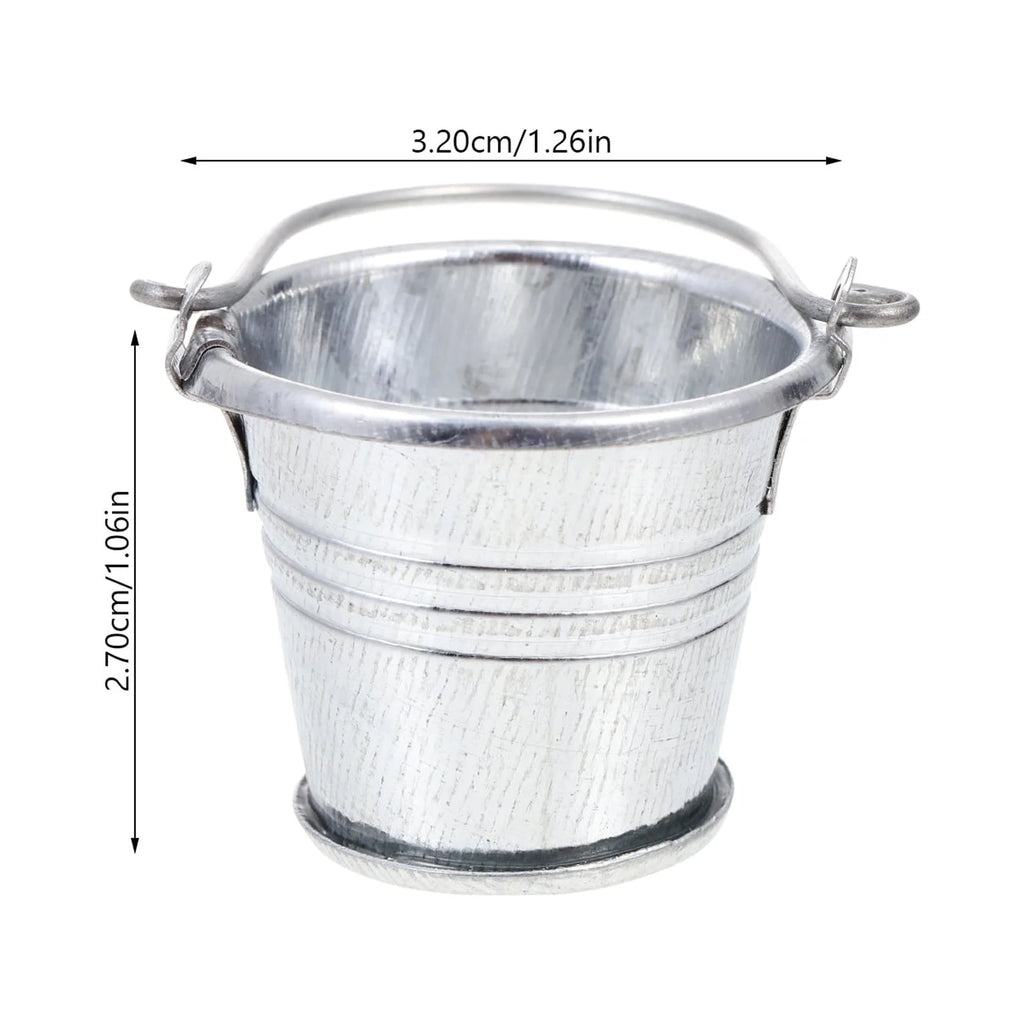 Mini Beer Bottles Galvanized Buckets Dollhouse Bar Supplies Z6166