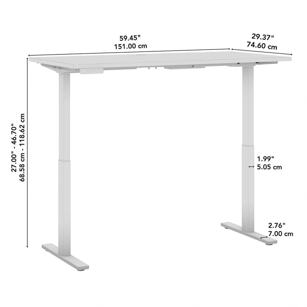 Adjustable Standing Desk in Natural Elm A40789