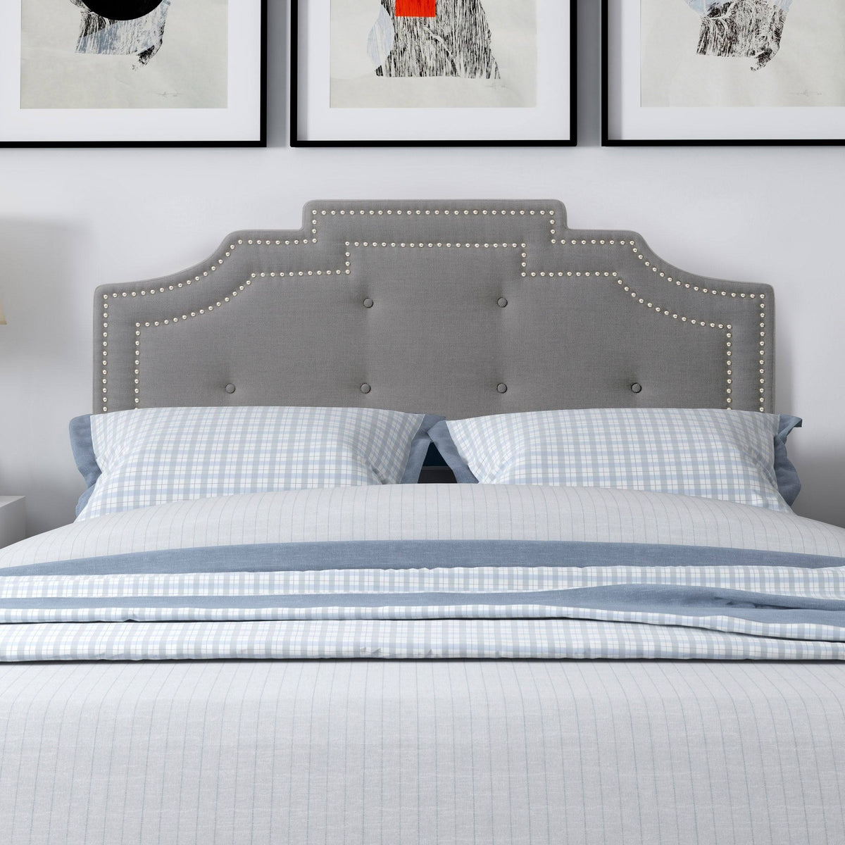 Cream Button Tufted Headboard O821511