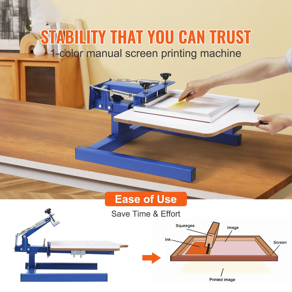 1 Color 1 Station Screen Printing Machine M9252
