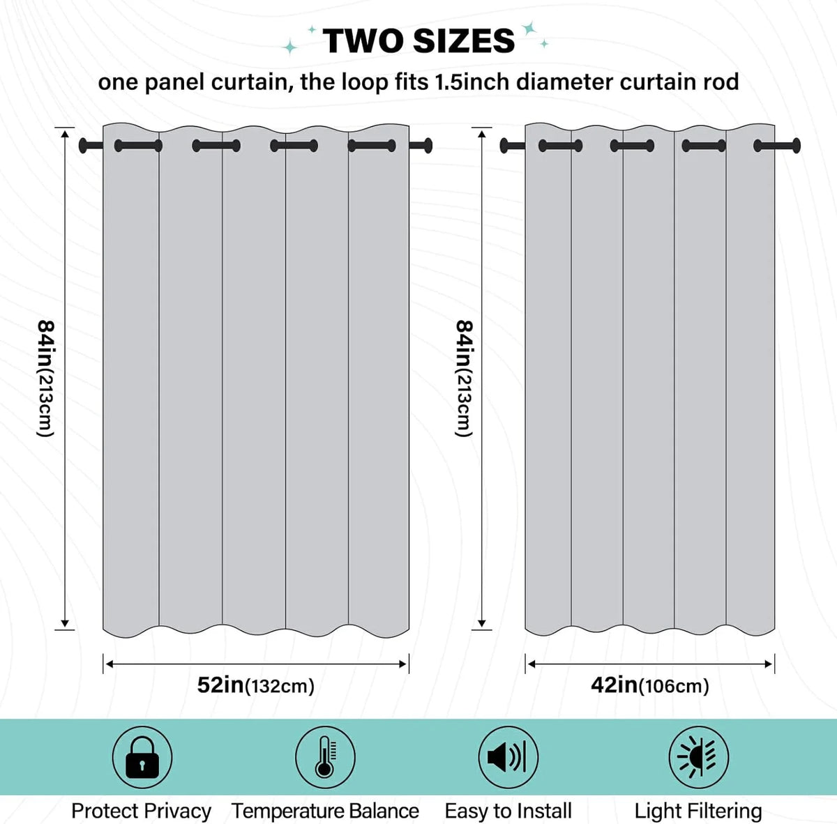 Blackout Curtains 84" I933134