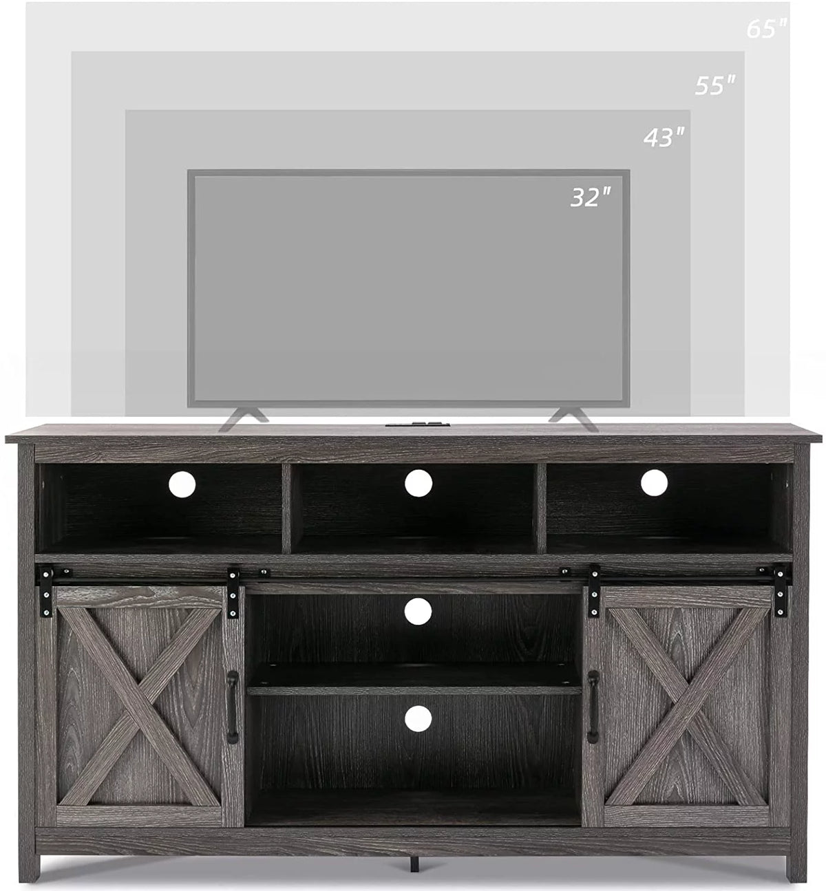 White TV Stand for 65 inch TVs S282