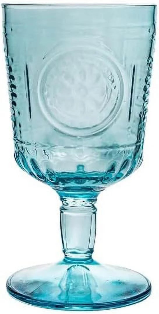 Light Blue Set Of 6 Stemware Glasses U715005
