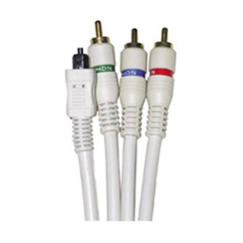 Satin Ivory 6 ft Optical Digital Audio Cable TOSLINK to RCA U8090