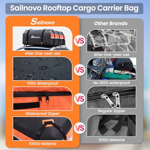 21 Cubic Feet Waterproof PVC Rooftop Cargo Carrier G987539