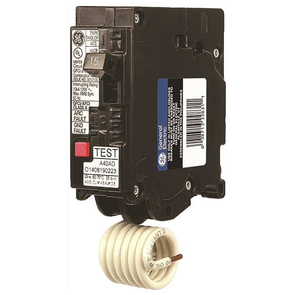 15 Amp Single-Pole Dual Function AFCI/GFCI Circuit Breaker F53640
