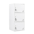 3 Door White Metal Storage Cabinet O29233