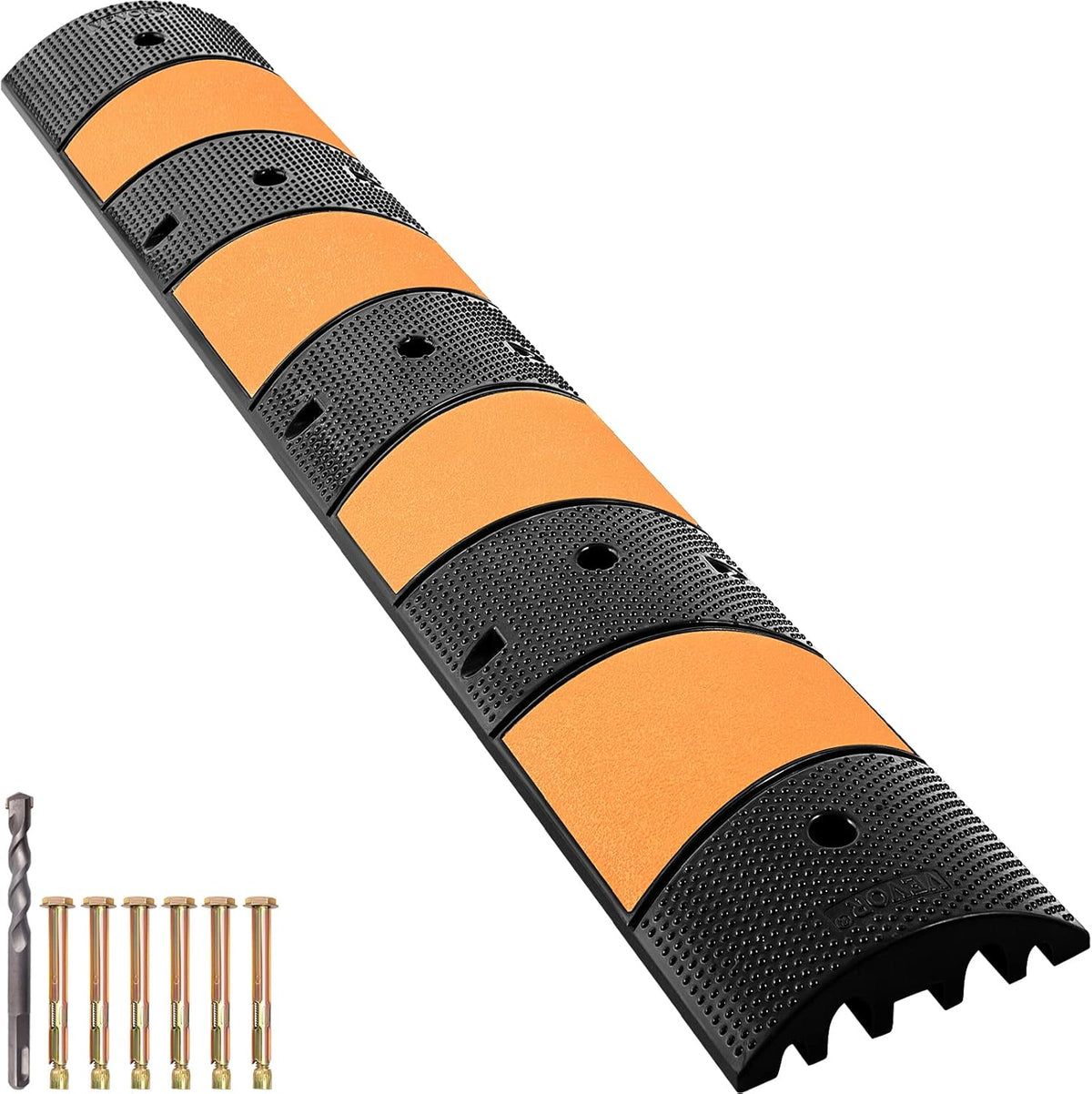 Rubber Speed Bump, 72.8 x 12.2 x 2.2, 22000 LBS Load Capacity B234750