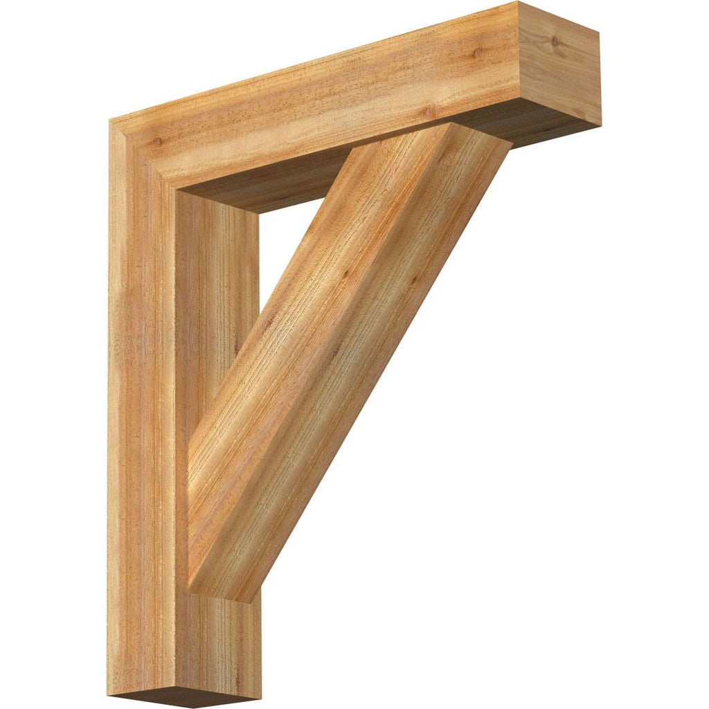 Traditional Block Rough Sawn Bracket with Offset Brace F285