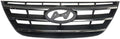 Chrome Shell & Insert Painted Black Plastic Grille Assembly F522524