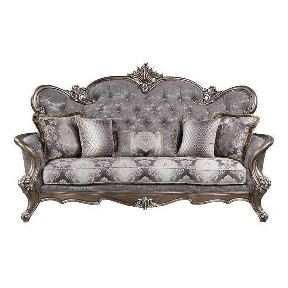 Gray Fabric Sofa and Loveseat B1726