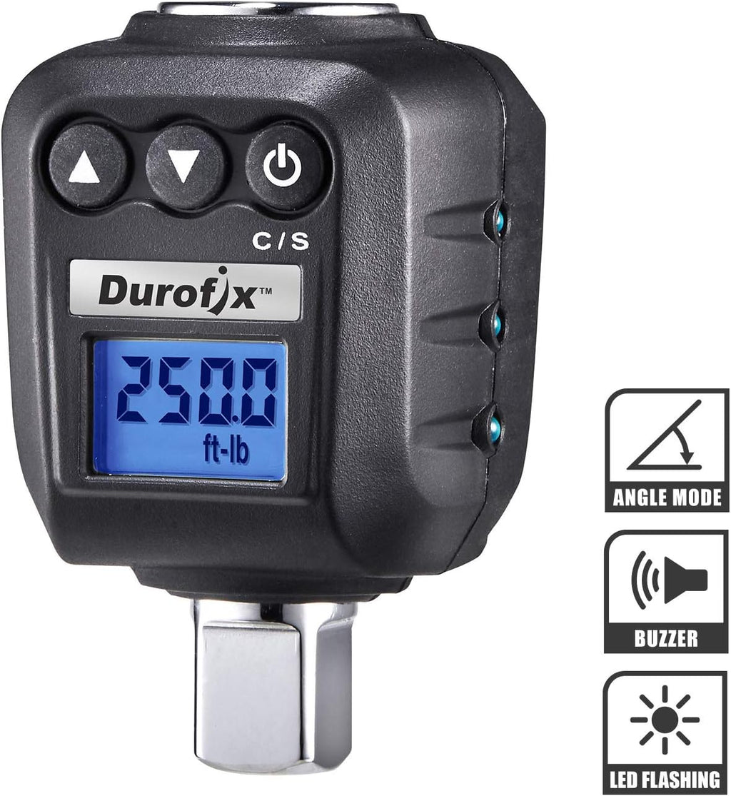 1/2" Heavy Duty Digital Torque Adapter with Buzzer and LED Flash Notification D10796