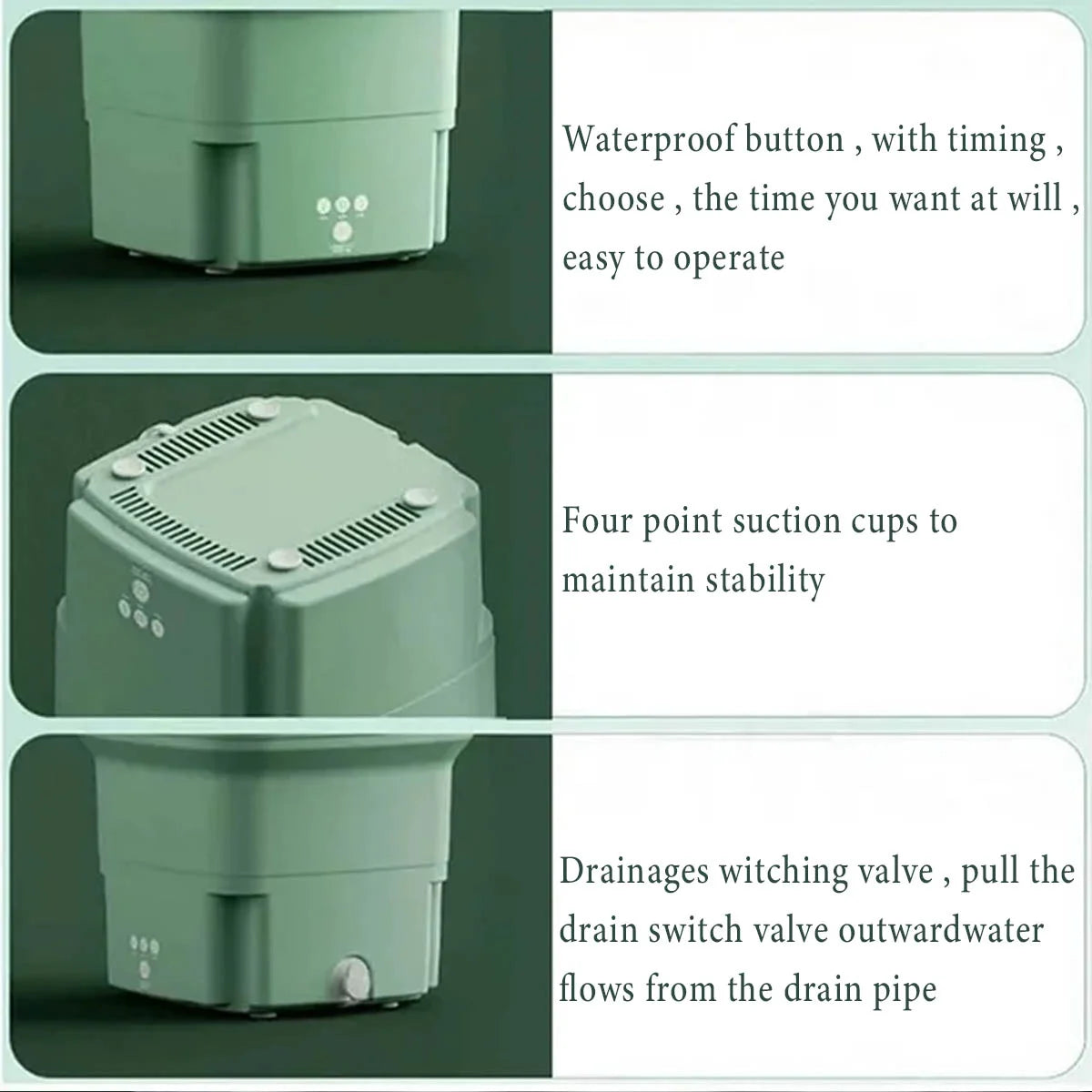 Foldable Mini Washing Machine 3 Speeds Timed N65000