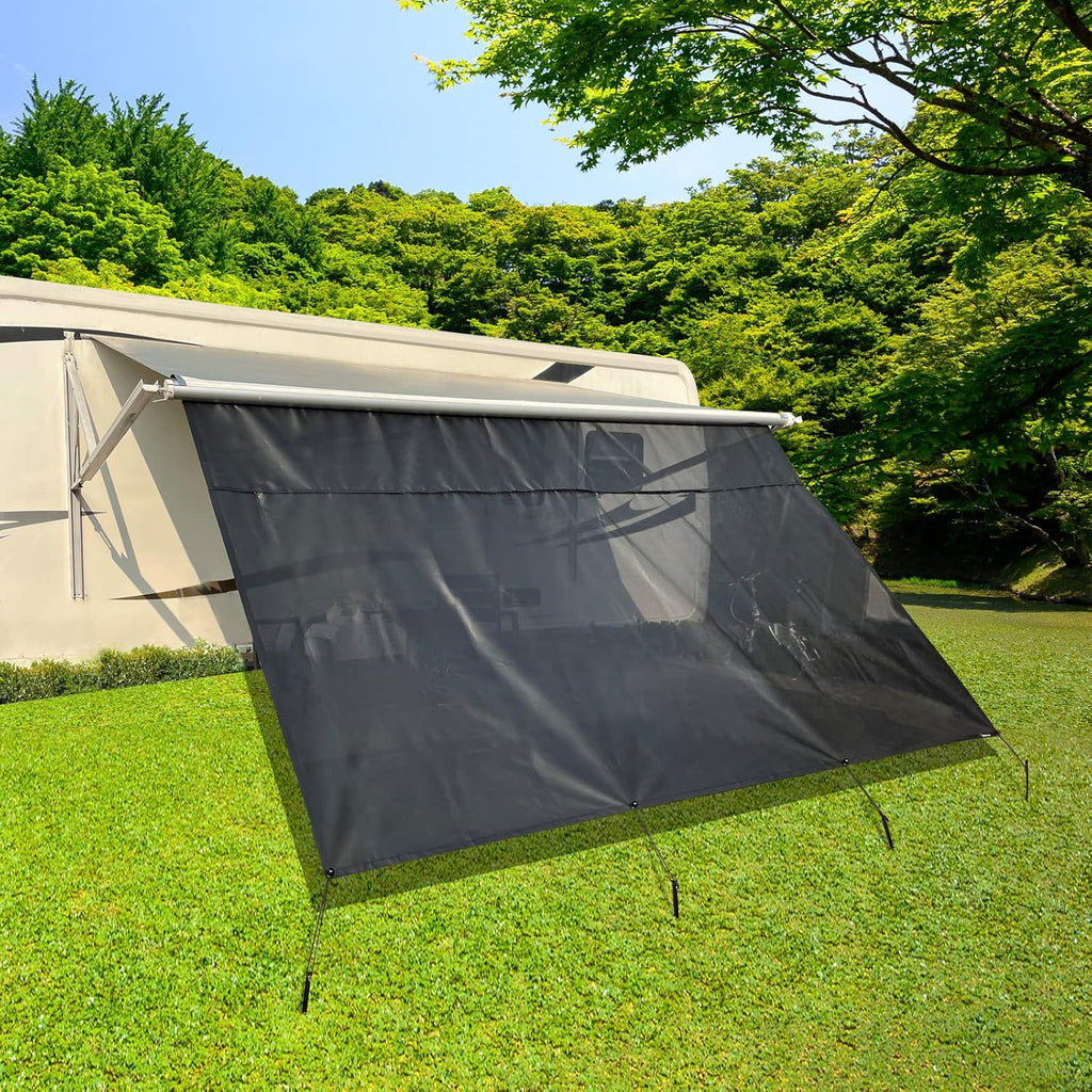RV Awning Shade Screen 8'X15'3'' with Zipper S77565