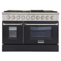 48 Pro-Style Propane Gas Dual Fuel Range with 4 Burners in Black R72965