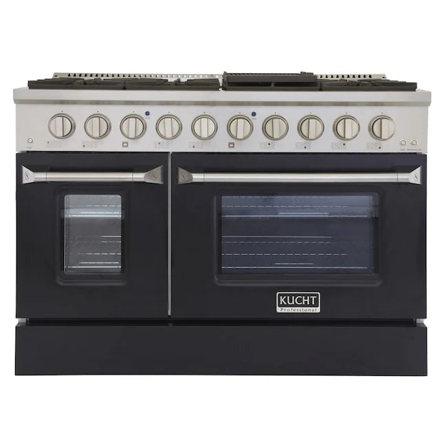 48 Pro-Style Propane Gas Dual Fuel Range with 4 Burners in Black R72965