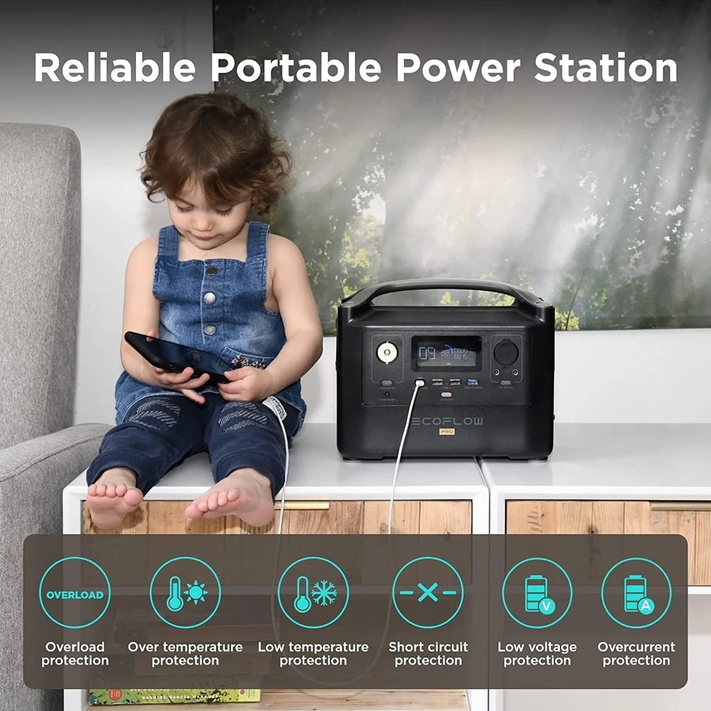 Portable Power Station 720Wh Solar Generator 600W H163