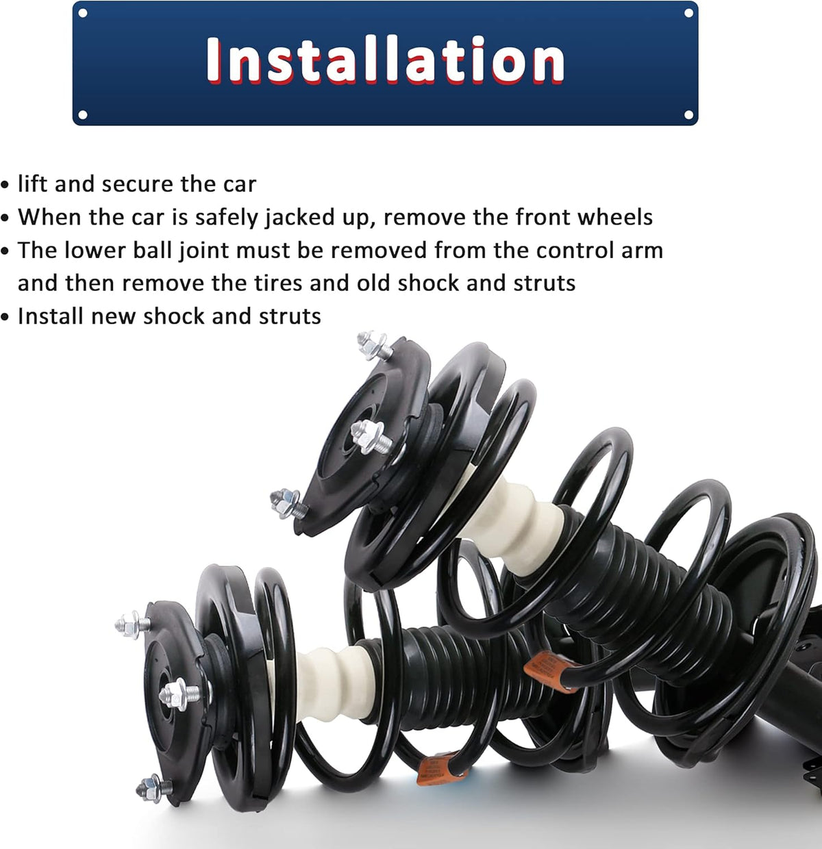 Front and Rear Complete Strut Assemblies Shock Absorbers Set of 4 P814246
