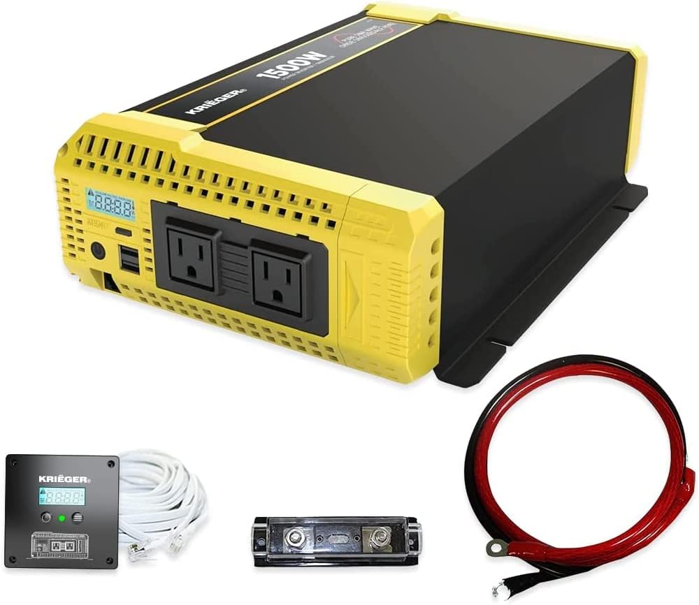 1500 Watt 12V Pure Sine Inverter Dual AC Outlets & USB X46303